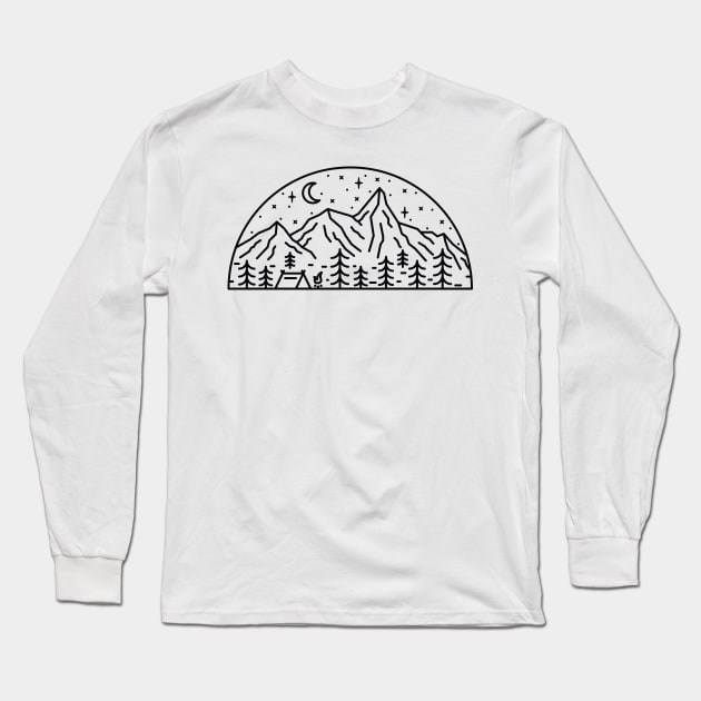 Camping Long Sleeve T-Shirt by quilimo